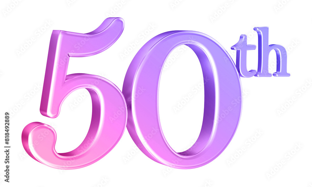 Anniversary 50th year 3d number gradient Anniversary 50th year 3d number gradient