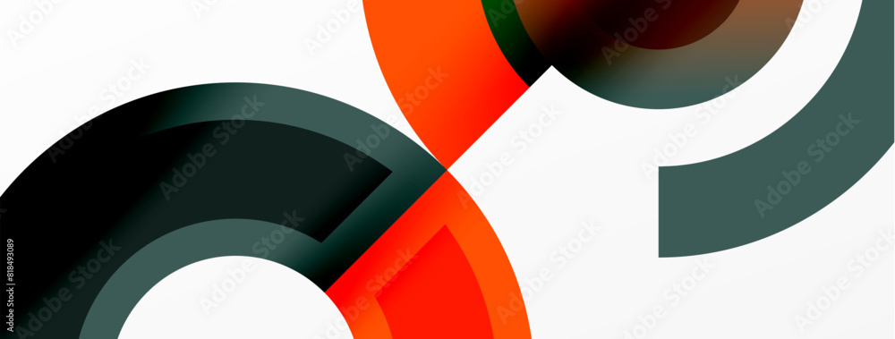 Circle geometric abstract vector background