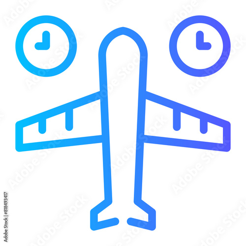 jet lag gradient icon