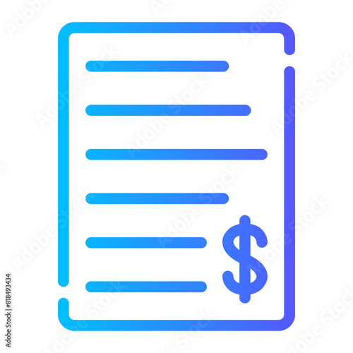 invoice gradient icon