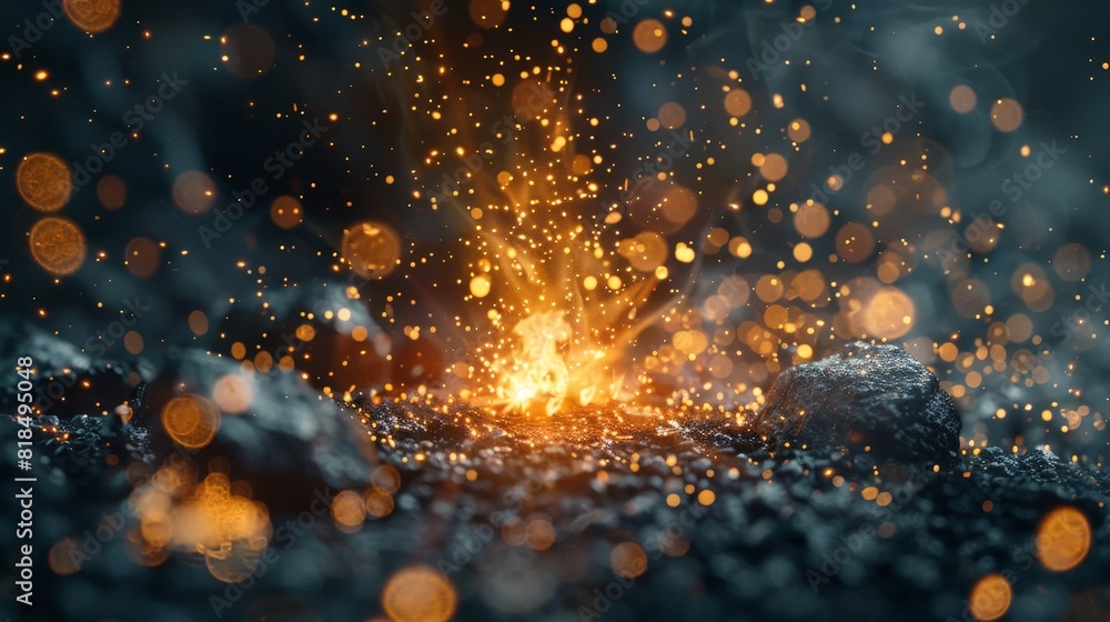 custom made wallpaper toronto digitalCaptivating sparks ignite from metal surface, revealing power and heat in welding process.