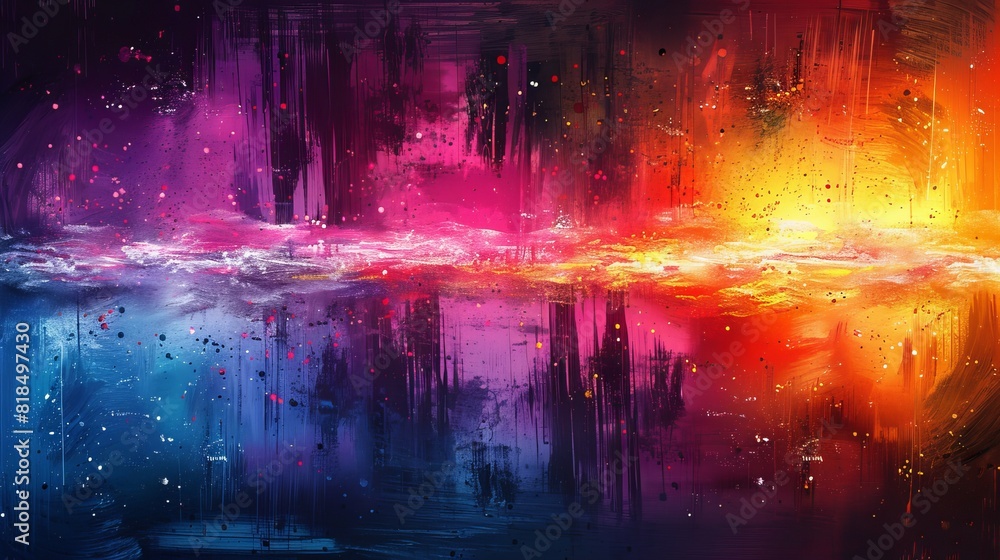 Obraz premium colored ink drops with painting ink texture in colorful ink isolated in background