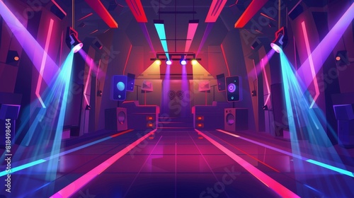 Nightclub pulsates with vivid lights and dancing lasers. © Crazy Juke