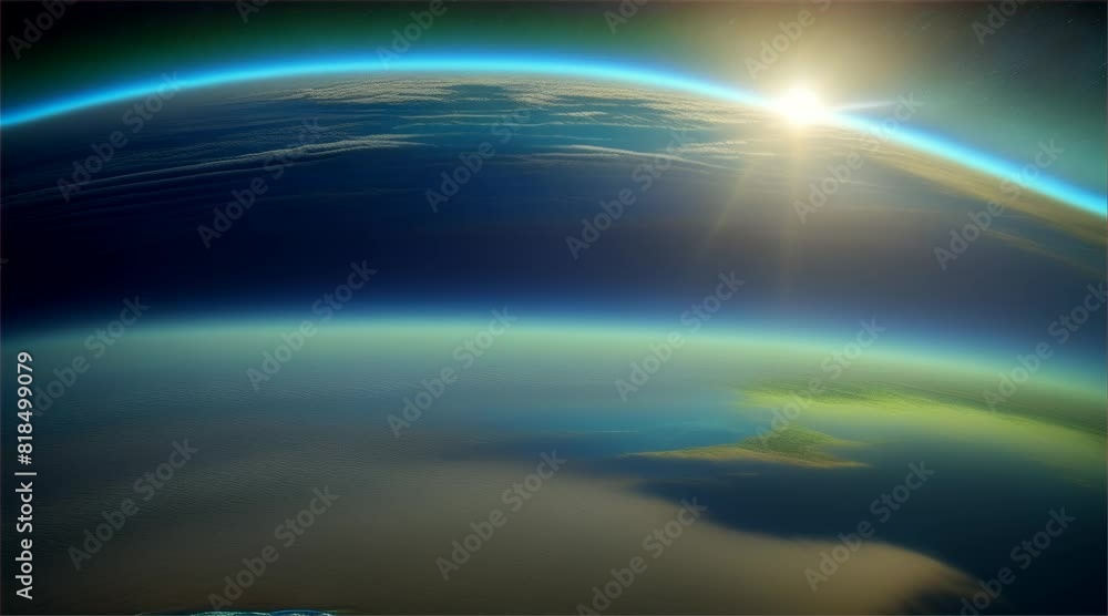 Planet Earth viewed from space with some clouds. 3D illustration Planet Earth viewed from space with some clouds. 3D illustration