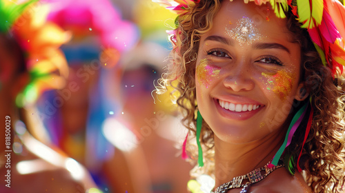 Dancing woman Brazilian carnival event photography