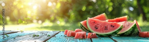 A delicious, juicy watermelon is the perfect way to cool down on a hot summer day. This watermelon is so fresh and sweet, you'll be sure to enjoy every bite.