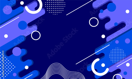 abstract geometry blue background. flat design style