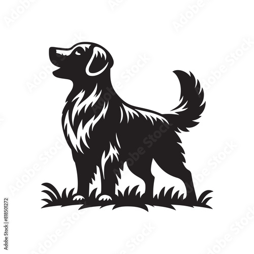 Dog Silhouette flat vector illustration.