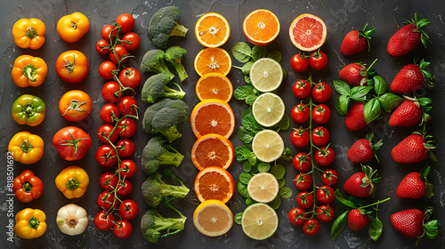 Dieta equilibrada verduras y fruta organizacin photo