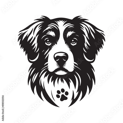 Dog Silhouette flat vector illustration.