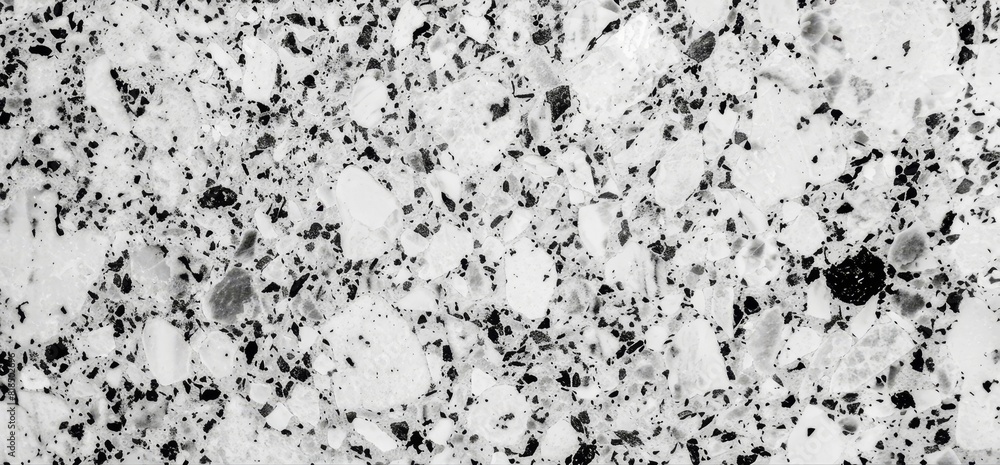 Polished Granite Surface with Luxurious Speckled Black and White Pattern for Detailed Texture Background Polished Granite Surface with Luxurious Speckled Black and White Pattern for Detailed Texture Background