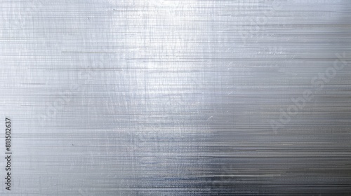 Modern Brushed Aluminum Surface with Linear Texture and Reflective Quality in Cool Silver Tones
