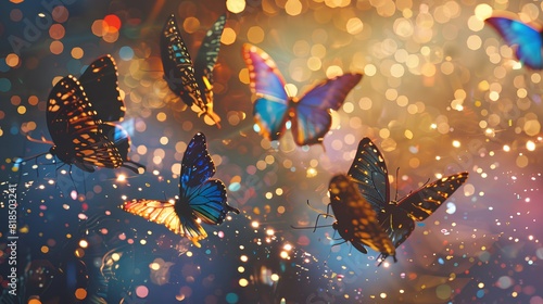 background with butterflies photo