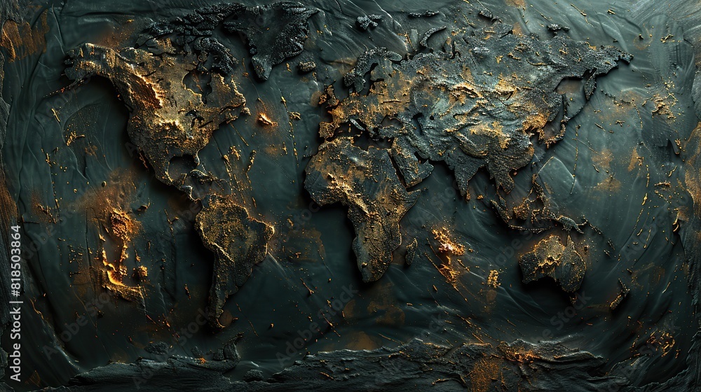 dark world map full covered with oil and carbon burned and destroyed by fire abstract conceptual illustration of global warming and environmental disaster on earth.stock photo dark world map full covered with oil and carbon burned and destroyed by fire abstract conceptual illustration of global warming and environmental disaster on earth.stock photo