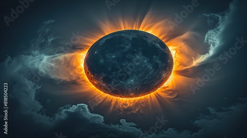total eclipse.illustration photo