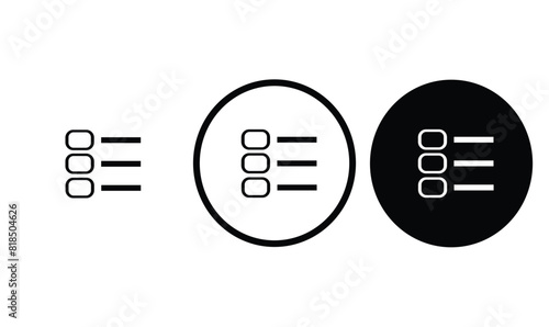 Content icon black outline for web site design 
and mobile dark mode apps 
Vector illustration on a white background