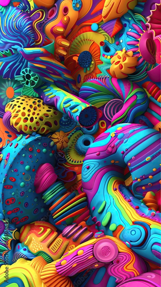 A vibrant digital art piece featuring colorful abstract shapes and patterns, creating a sense of joy and playfulness A vibrant digital art piece featuring colorful abstract shapes and patterns, creating a sense of joy and playfulness