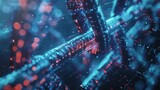 A captivating illustration of quantumresistant encryption, showcasing advanced algorithms protecting data against quantum attacks