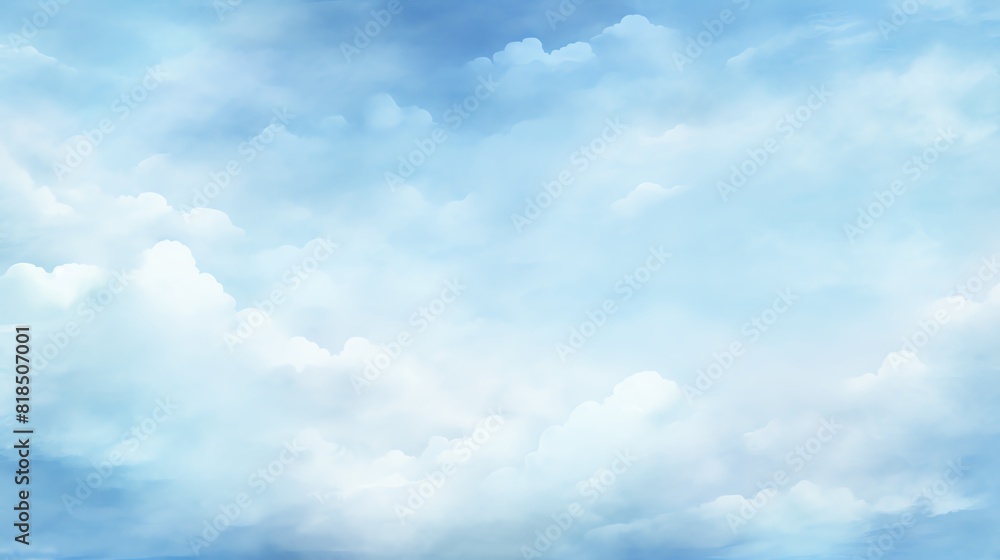 Obraz premium Blue clouds watercolor painting background