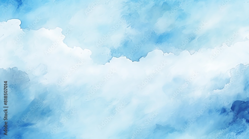 Blue clouds watercolor painting background Blue clouds watercolor painting background