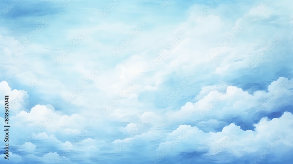 Blue clouds watercolor painting background Blue clouds watercolor painting background