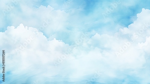 Blue clouds watercolor painting background