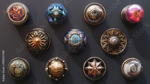 enchanting doorknob collection vintage and contemporary designs in vibrant colors 3d illustration