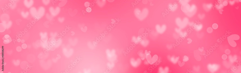 Abstract heart bokeh banner background, Colorful smooth illustration Background Abstract heart bokeh banner background, Colorful smooth illustration Background