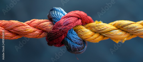 Diverse Strength in Team Rope Captivating Image for Unity and Cooperation in Stock Photography