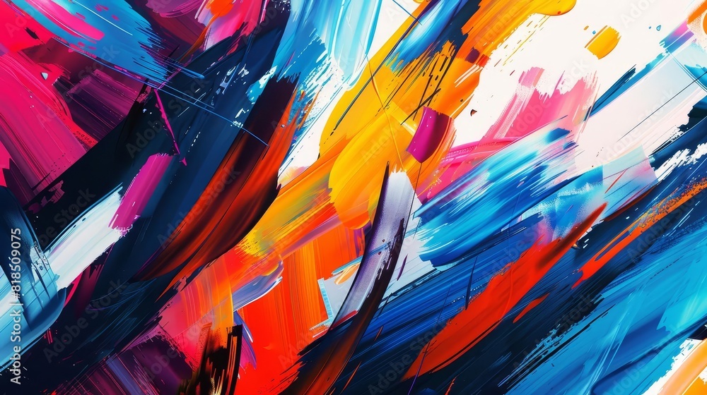 vibrant abstract painting dynamic colorful shapes and brushstrokes energetic modern art digital illustration vibrant abstract painting dynamic colorful shapes and brushstrokes energetic modern art digital illustration