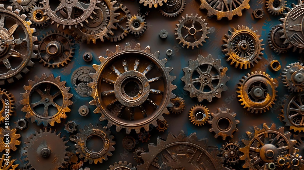 A detailed, high-resolution image of rusty, interconnected cogs and gears, showcasing intricate designs and mechanical textures. A detailed, high-resolution image of rusty, interconnected cogs and gears, showcasing intricate designs and mechanical textures.