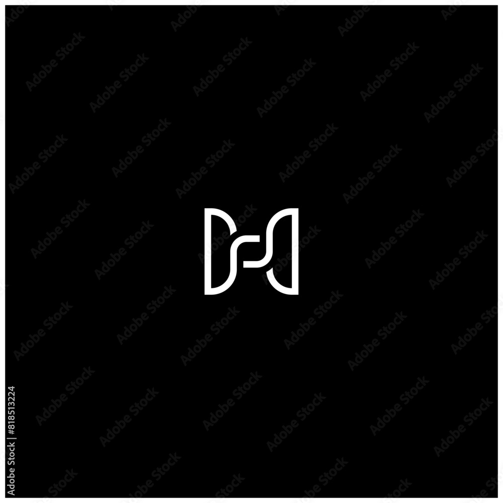 simple H design, abstract H monogram logo simple H design, abstract H monogram logo