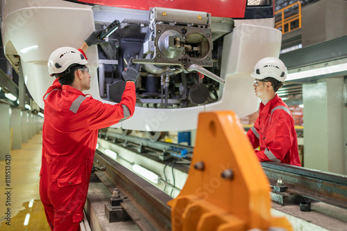 Engineers inspect the Scharfenberg coupler after every use. photo