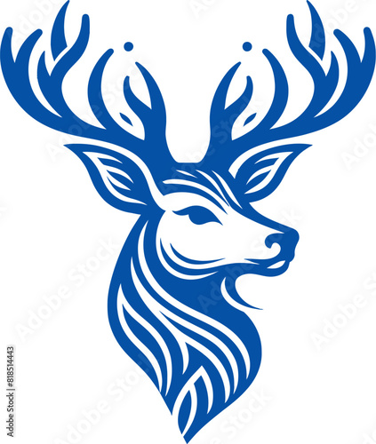 Deer vector  deer head vector  deer silhouette  deer antlers vector