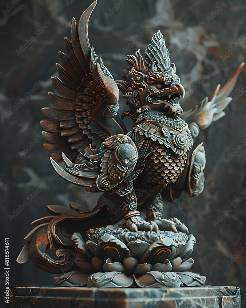 Fototapeta premium Garuda, a literary animal, shows a creative and charismatic culture