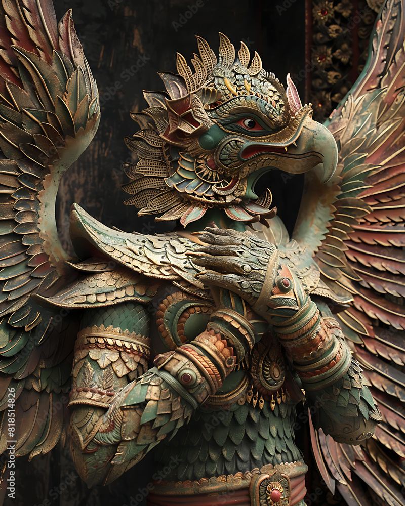 Fototapeta premium Garuda, a literary animal, shows a creative and charismatic culture