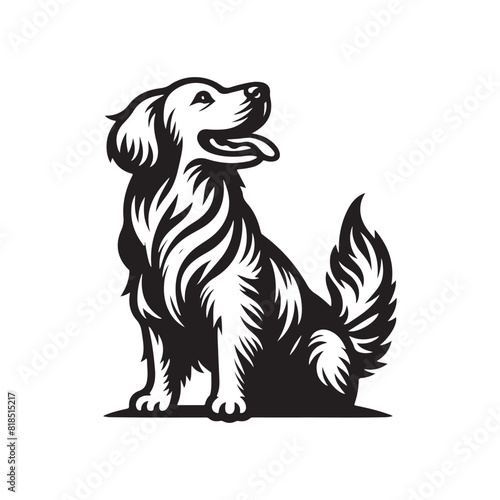 Dog Silhouette flat vector illustration.