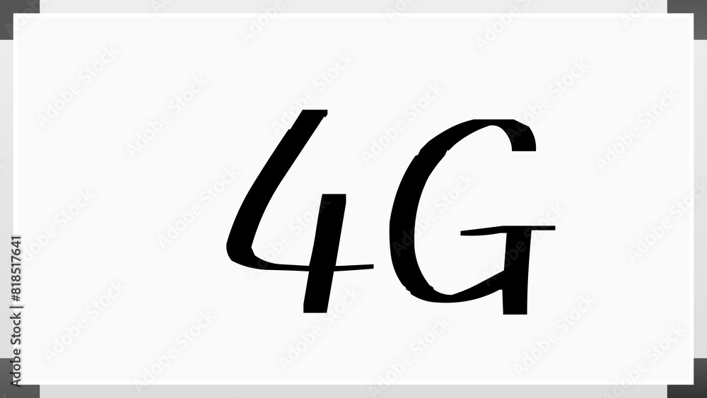 4G のホワイトボード風イラスト 4G のホワイトボード風イラスト
