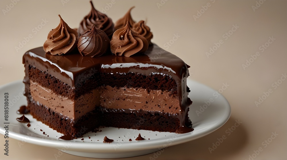 Chocolate cake on transparent background Remove.generative.ai Chocolate cake on transparent background Remove.generative.ai