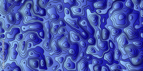 Abstract topology topographic line map 