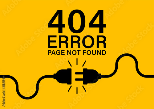 404 Error Page Not Found. Vector Illustration. 