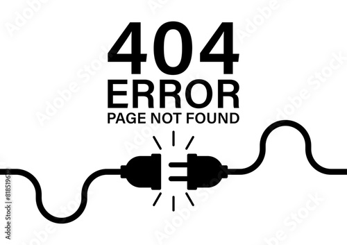 404 Error Page Not Found. Vector Illustration. 