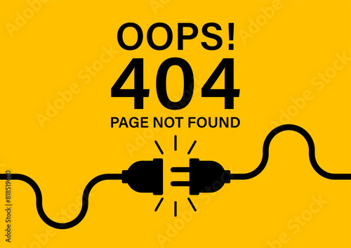 404 Error Page Not Found. Vector Illustration. 