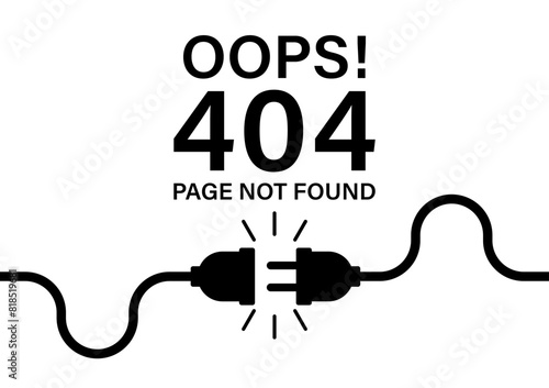 404 Error Page Not Found. Vector Illustration. 