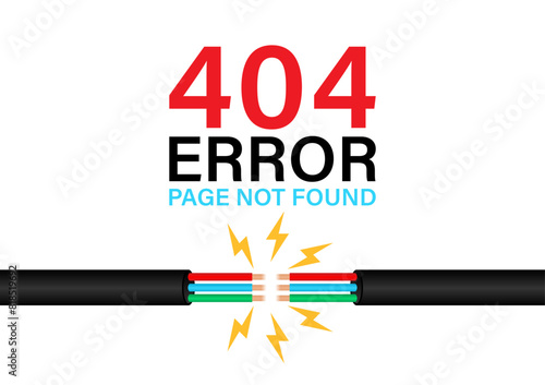 404 Error Page Not Found. Vector Illustration. 