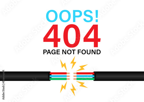 404 Error Page Not Found. Vector Illustration. 