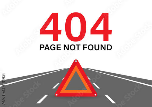 404 Error Page Not Found. Vector Illustration. 