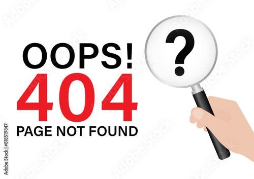 404 Error Page Not Found. Vector Illustration. 