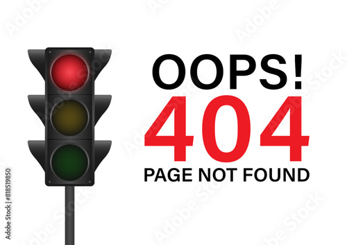404 Error Page Not Found. Vector Illustration. 