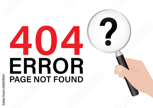 404 Error Page Not Found. Vector Illustration. 